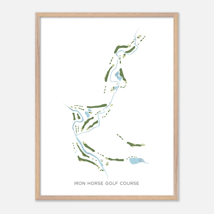 Print of Iron Horse Golf Course Modern Map