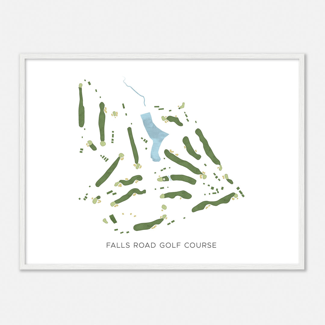 Print of Falls Road Golf Course Modern Map