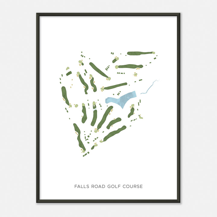 Print of Falls Road Golf Course Modern Map