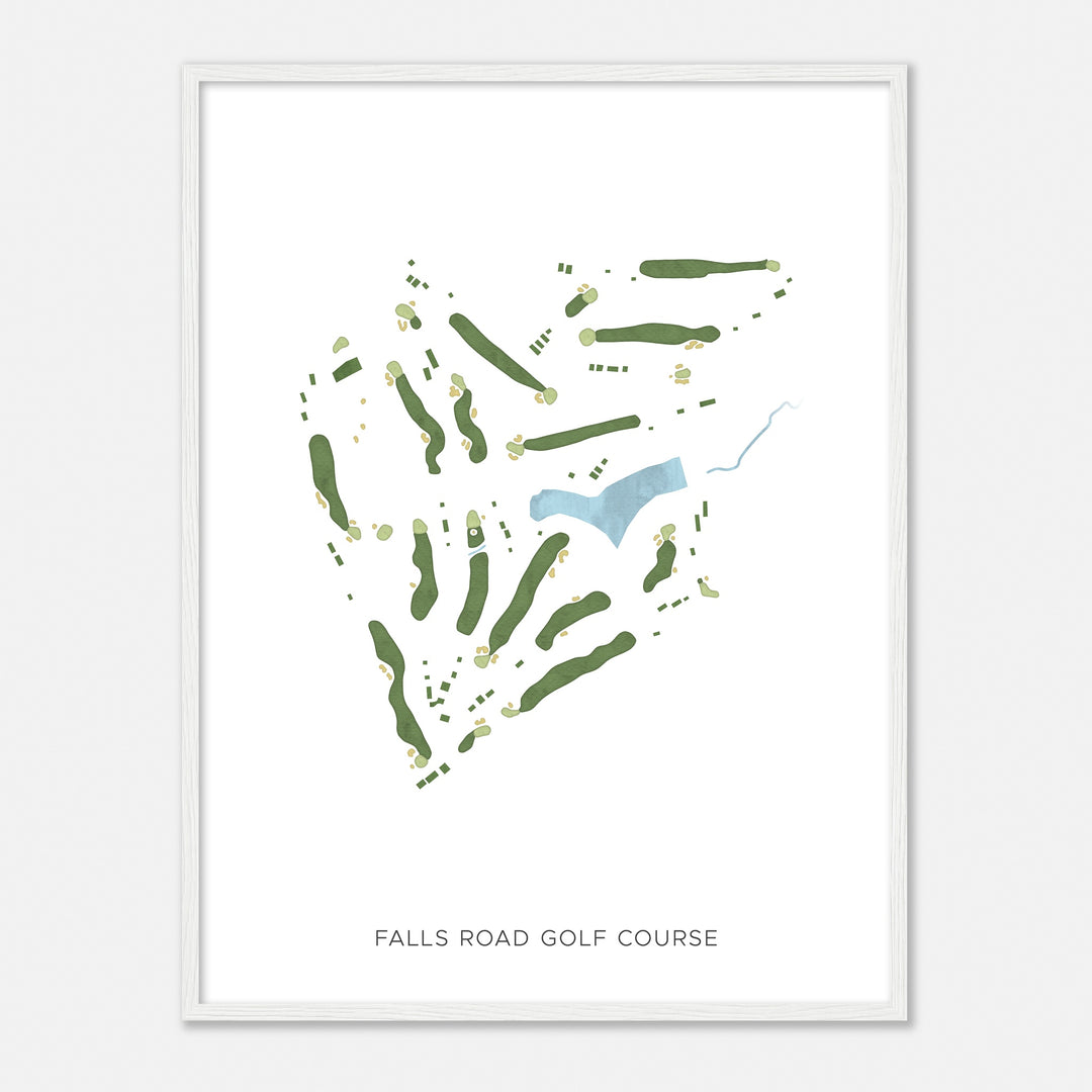 Print of Falls Road Golf Course Modern Map