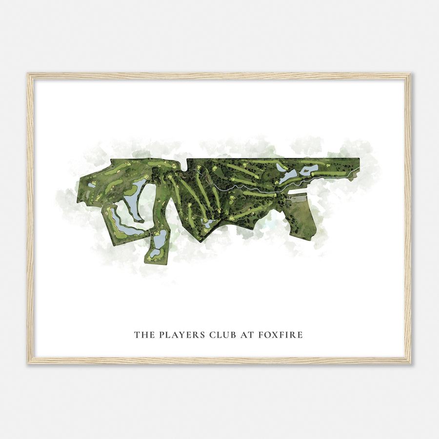 Print of The Players Club At Foxfire Classic Map