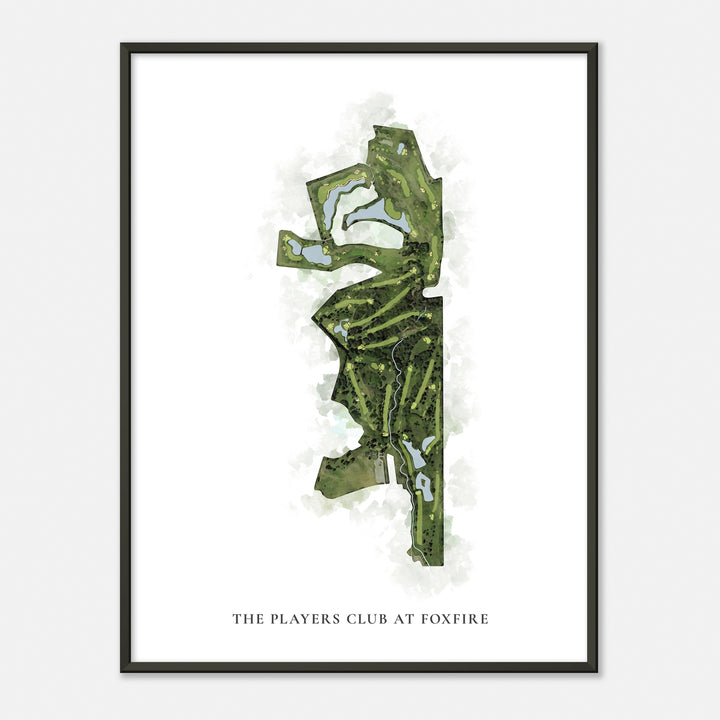 Print of The Players Club At Foxfire Classic Map