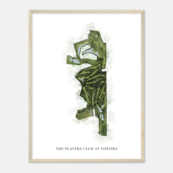 Print of The Players Club At Foxfire Classic Map