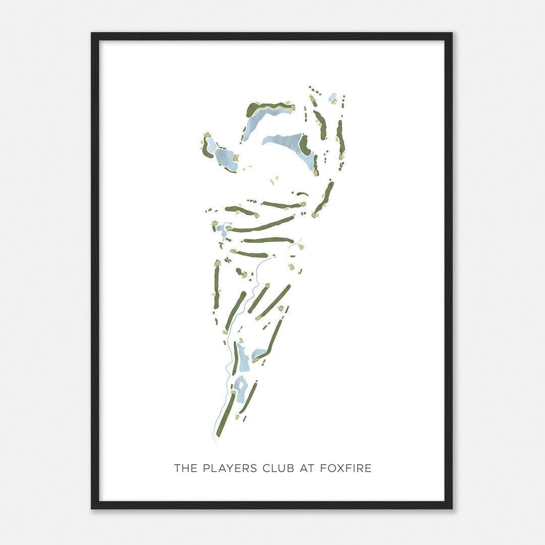 Print of The Players Club At Foxfire Modern Map