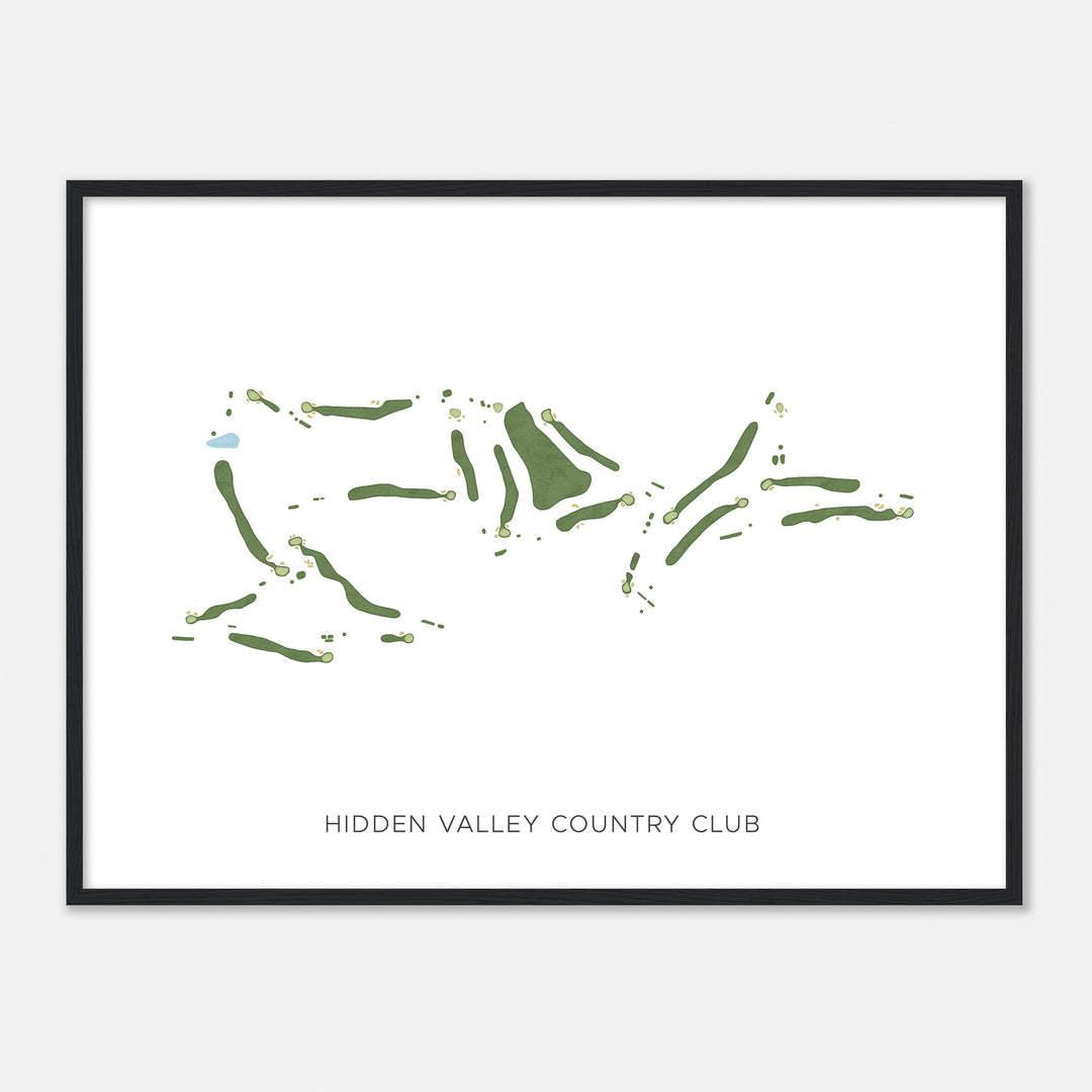 Print of Hidden Valley Country Club Modern Map