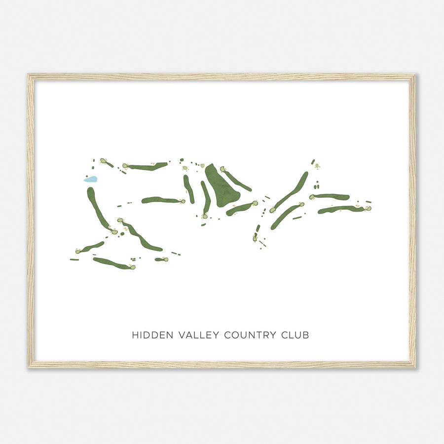 Print of Hidden Valley Country Club Modern Map