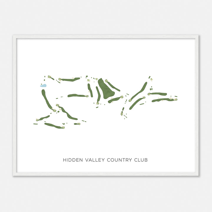 Print of Hidden Valley Country Club Modern Map