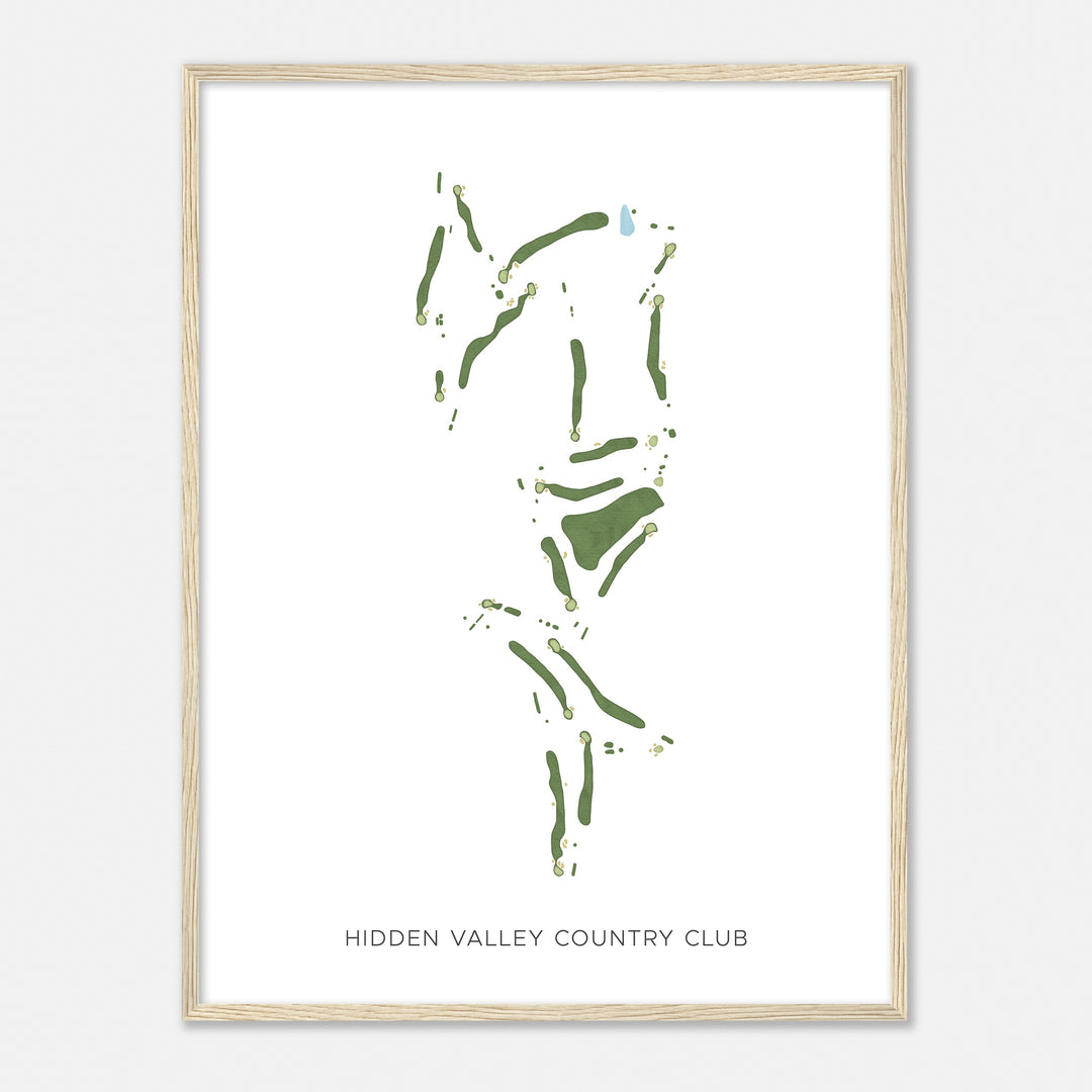 Print of Hidden Valley Country Club Modern Map