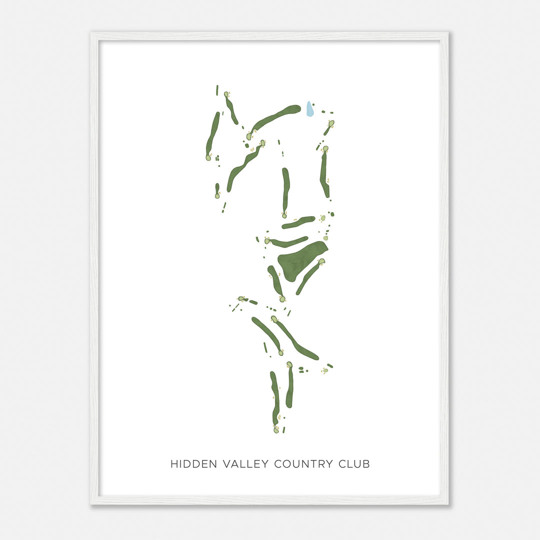 Print of Hidden Valley Country Club Modern Map