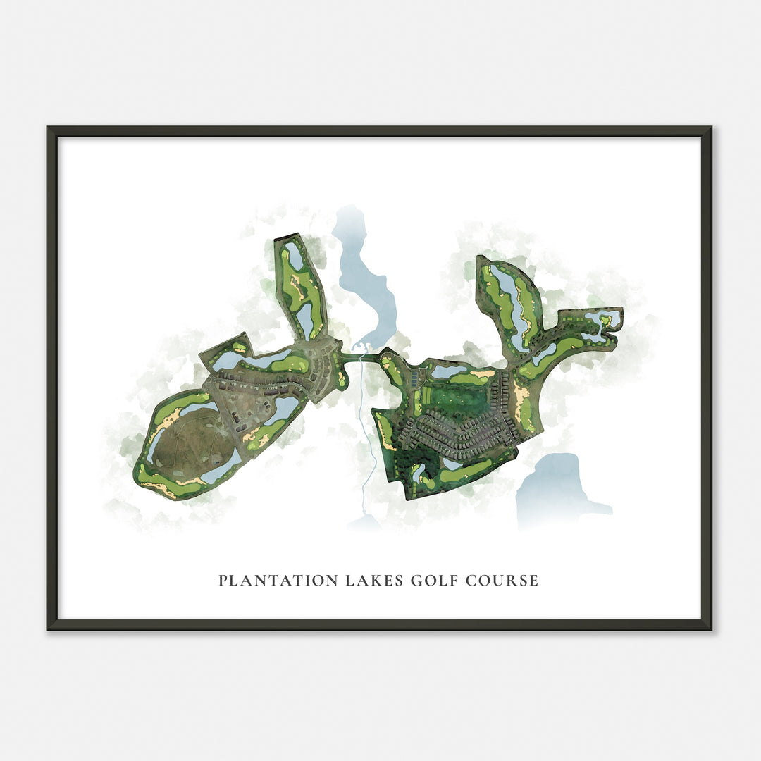 Print of Plantation Lakes Golf Course Classic Map