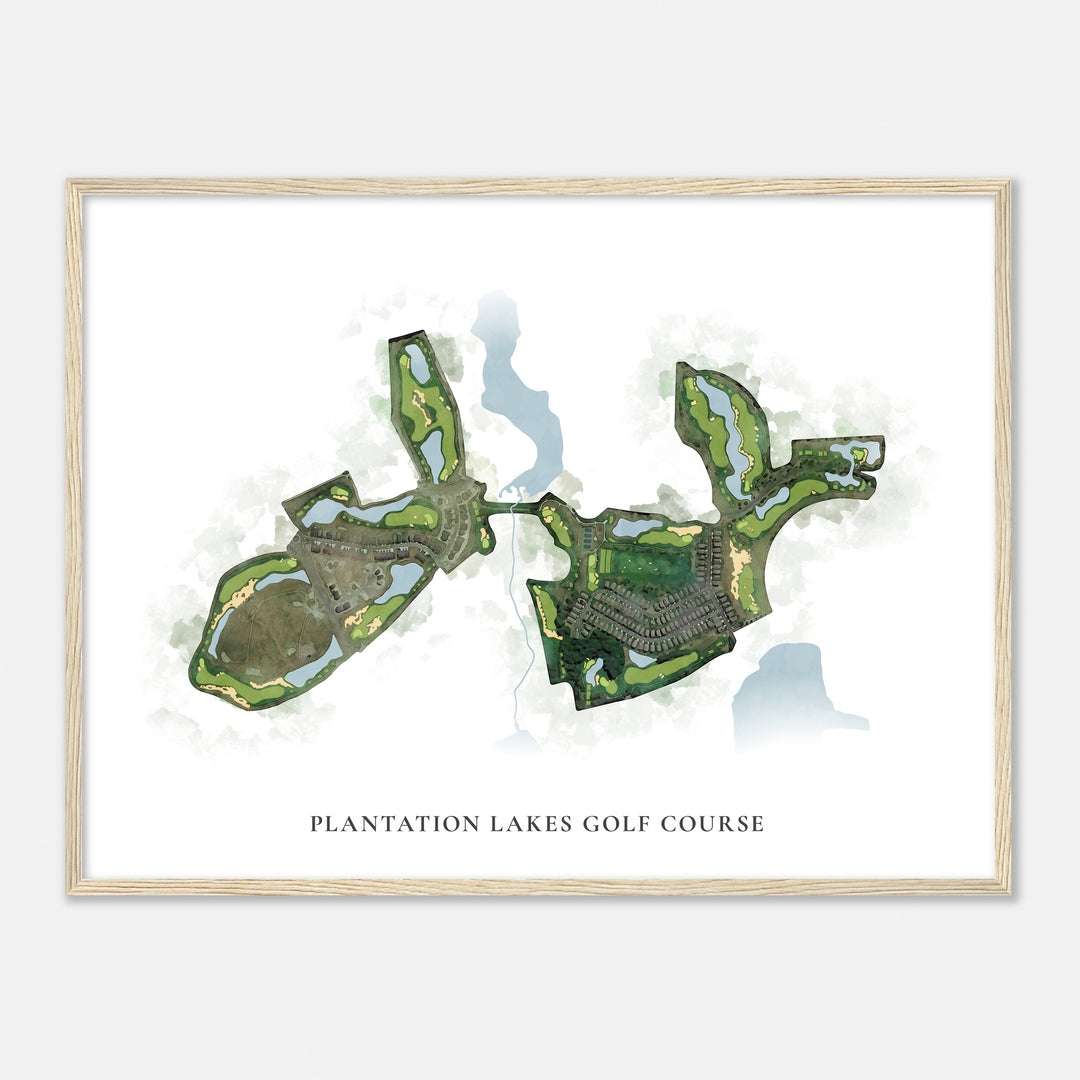 Print of Plantation Lakes Golf Course Classic Map