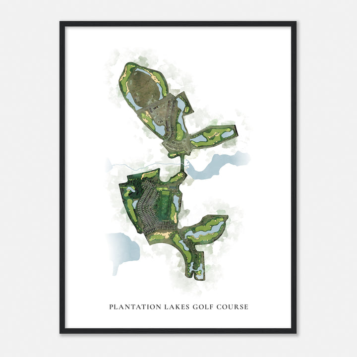 Print of Plantation Lakes Golf Course Classic Map