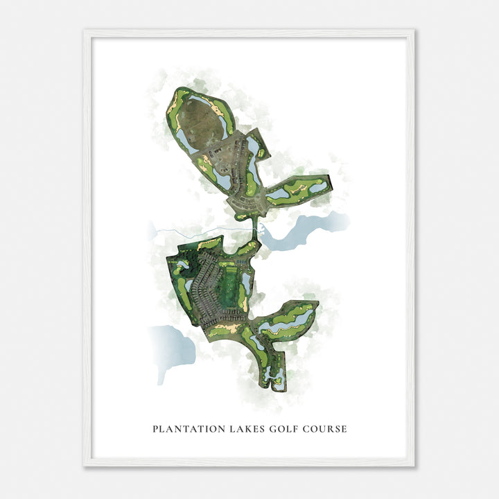 Print of Plantation Lakes Golf Course Classic Map