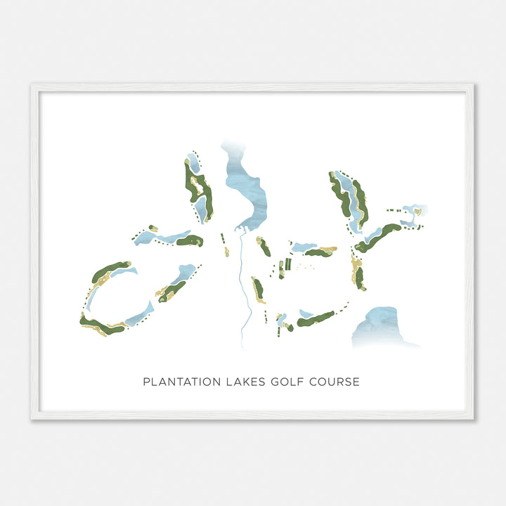 Print of Plantation Lakes Golf Course Modern Map