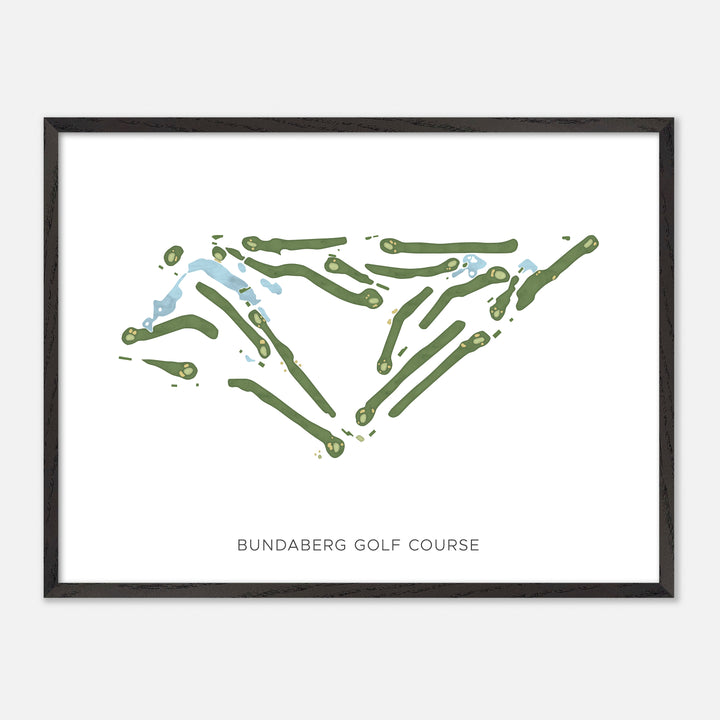 Print of Bundaberg Golf Course Modern Map