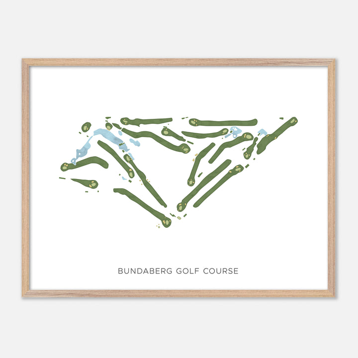 Print of Bundaberg Golf Course Modern Map