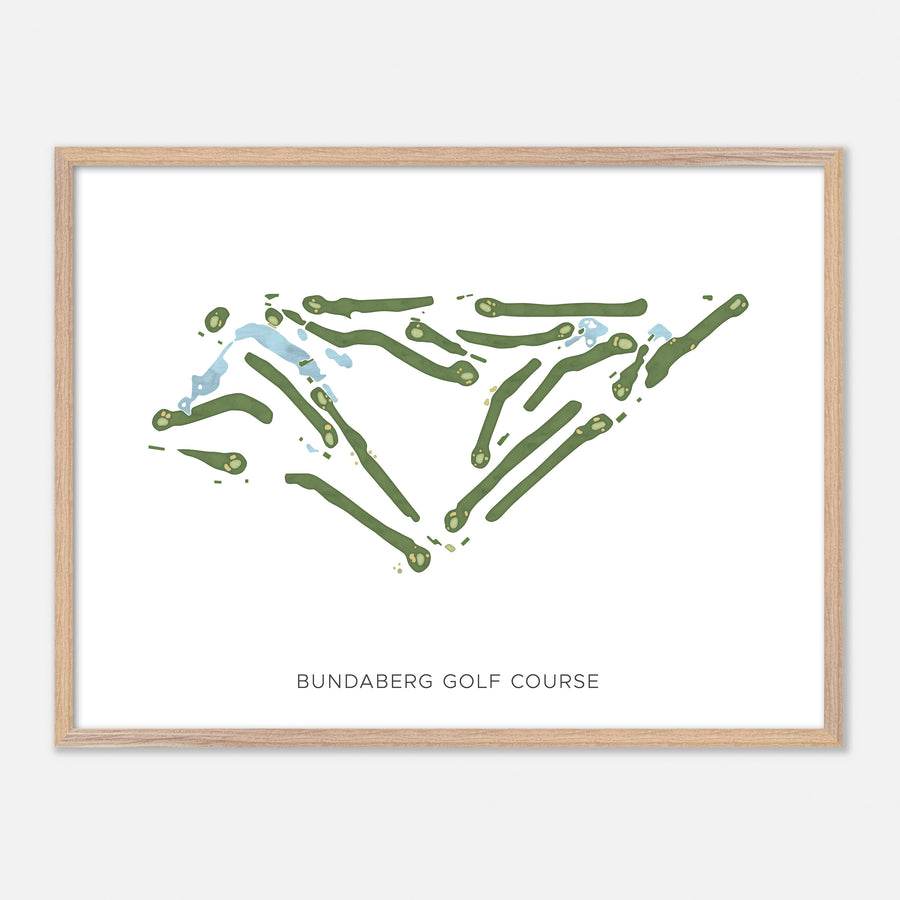 Print of Bundaberg Golf Course Modern Map