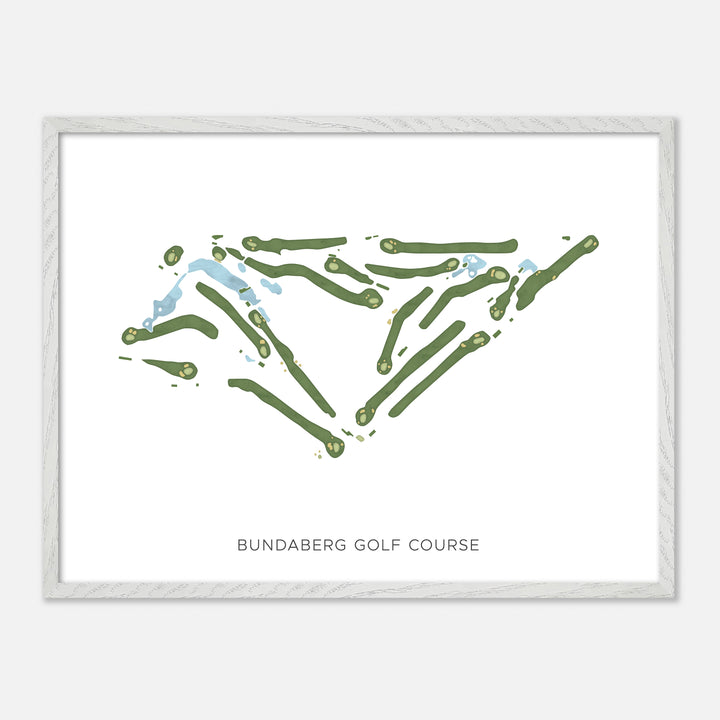 Print of Bundaberg Golf Course Modern Map