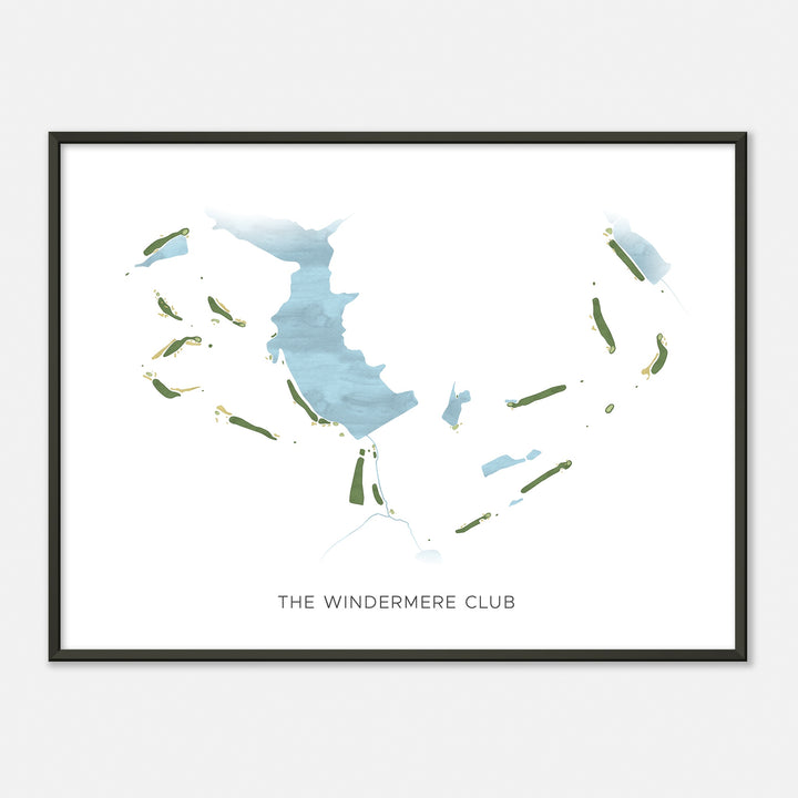 Print of The Windermere Club Modern Map