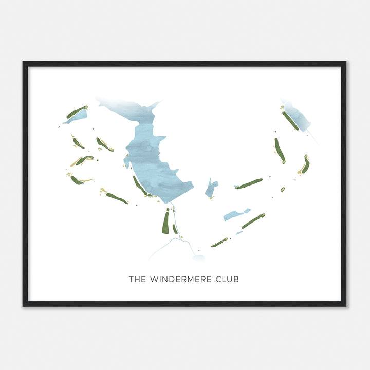 Print of The Windermere Club Modern Map