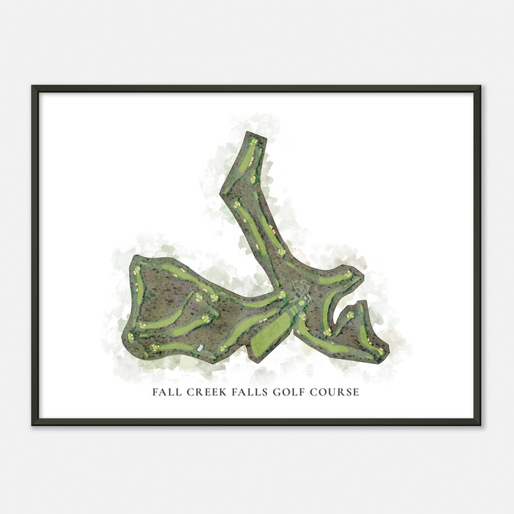 Print of Fall Creek Falls Golf Course Classic Map