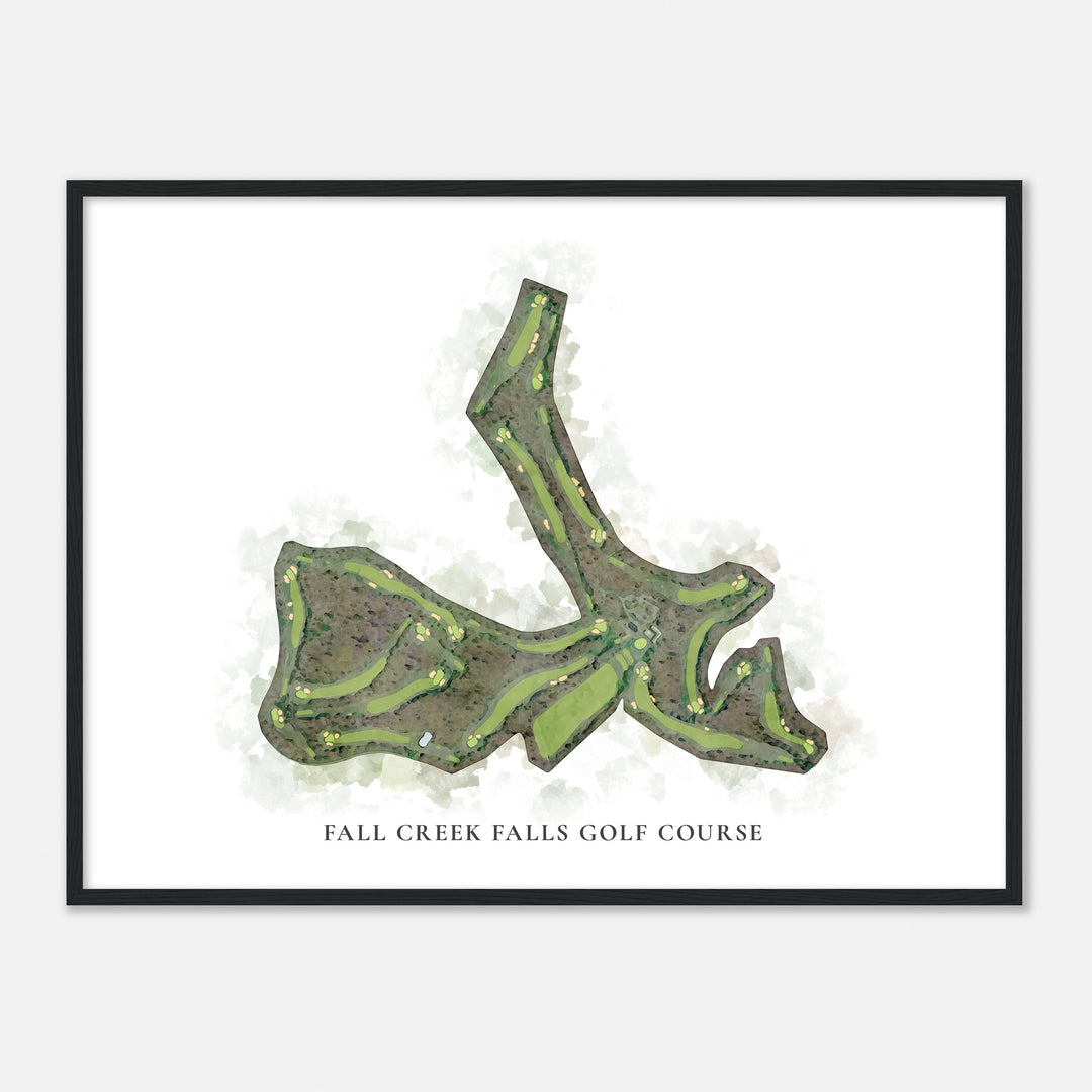 Print of Fall Creek Falls Golf Course Classic Map