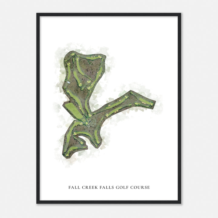 Print of Fall Creek Falls Golf Course Classic Map