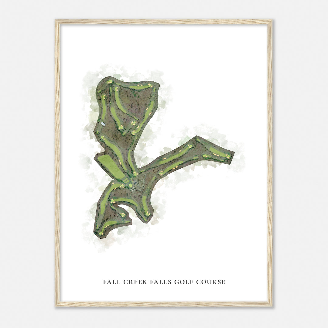 Print of Fall Creek Falls Golf Course Classic Map