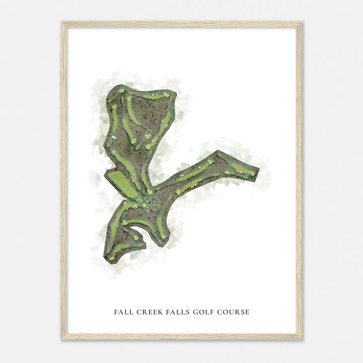 Print of Fall Creek Falls Golf Course Classic Map