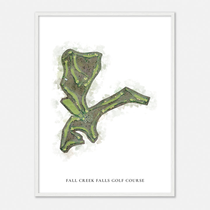Print of Fall Creek Falls Golf Course Classic Map