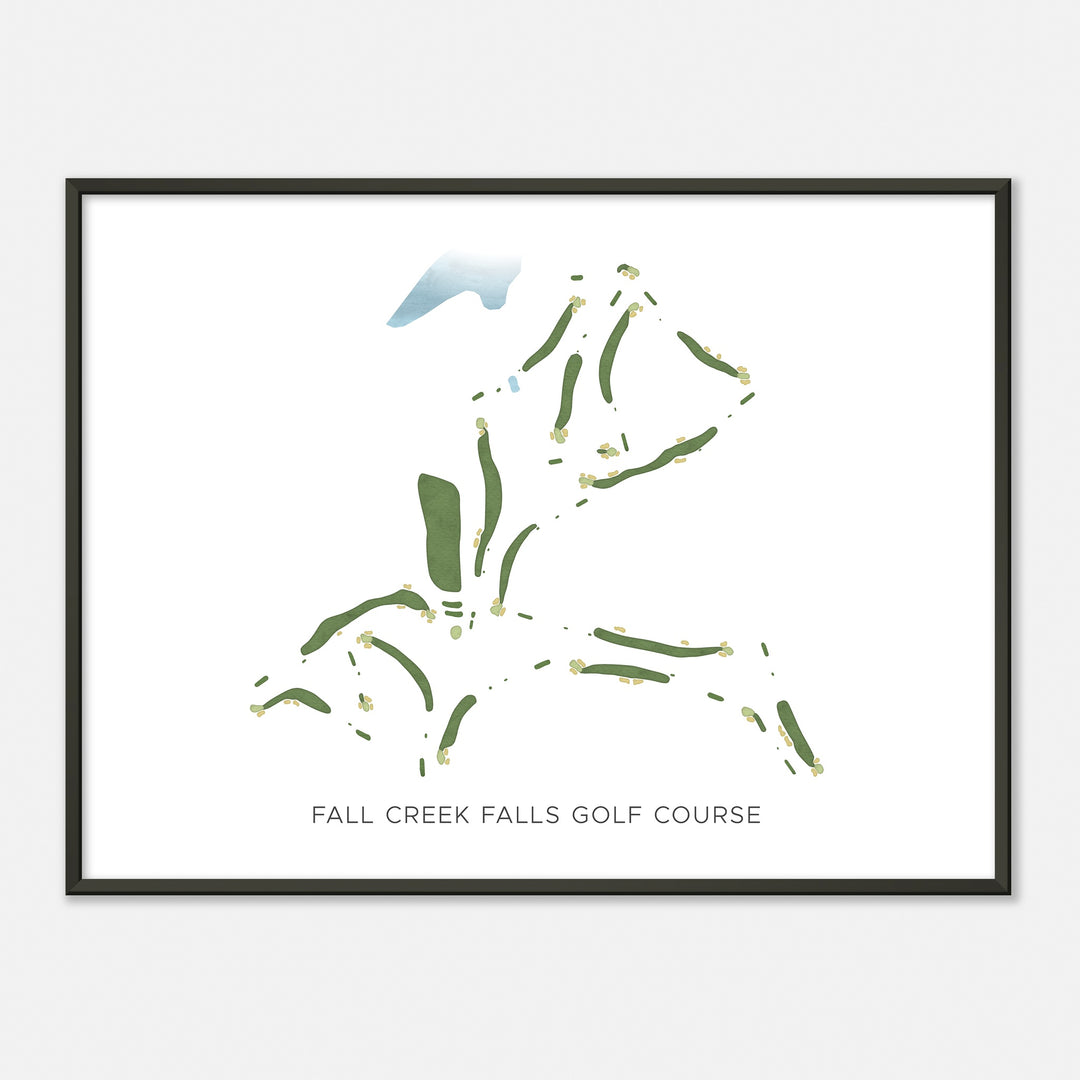 Print of Fall Creek Falls Golf Course Modern Map
