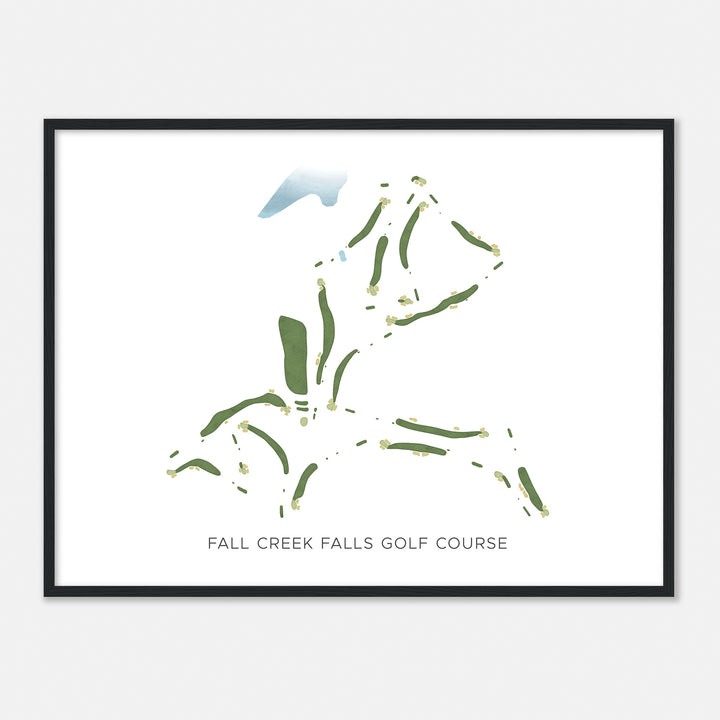 Print of Fall Creek Falls Golf Course Modern Map