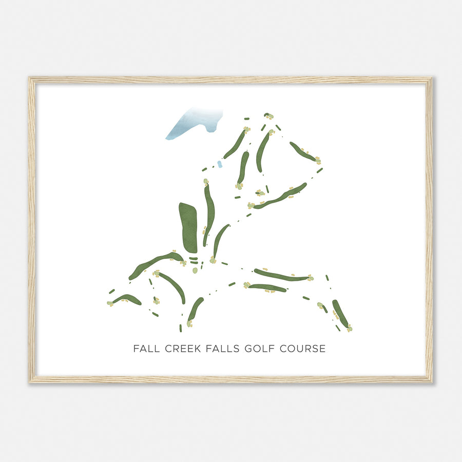 Print of Fall Creek Falls Golf Course Modern Map