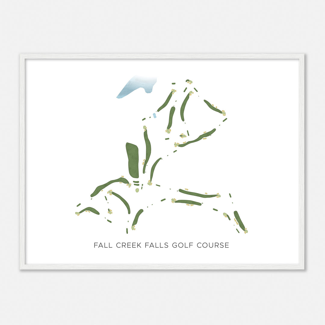 Print of Fall Creek Falls Golf Course Modern Map