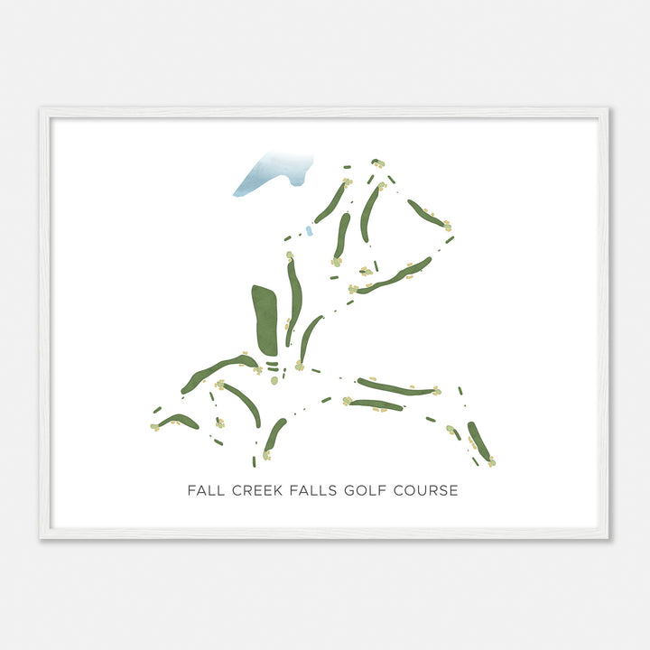 Print of Fall Creek Falls Golf Course Modern Map