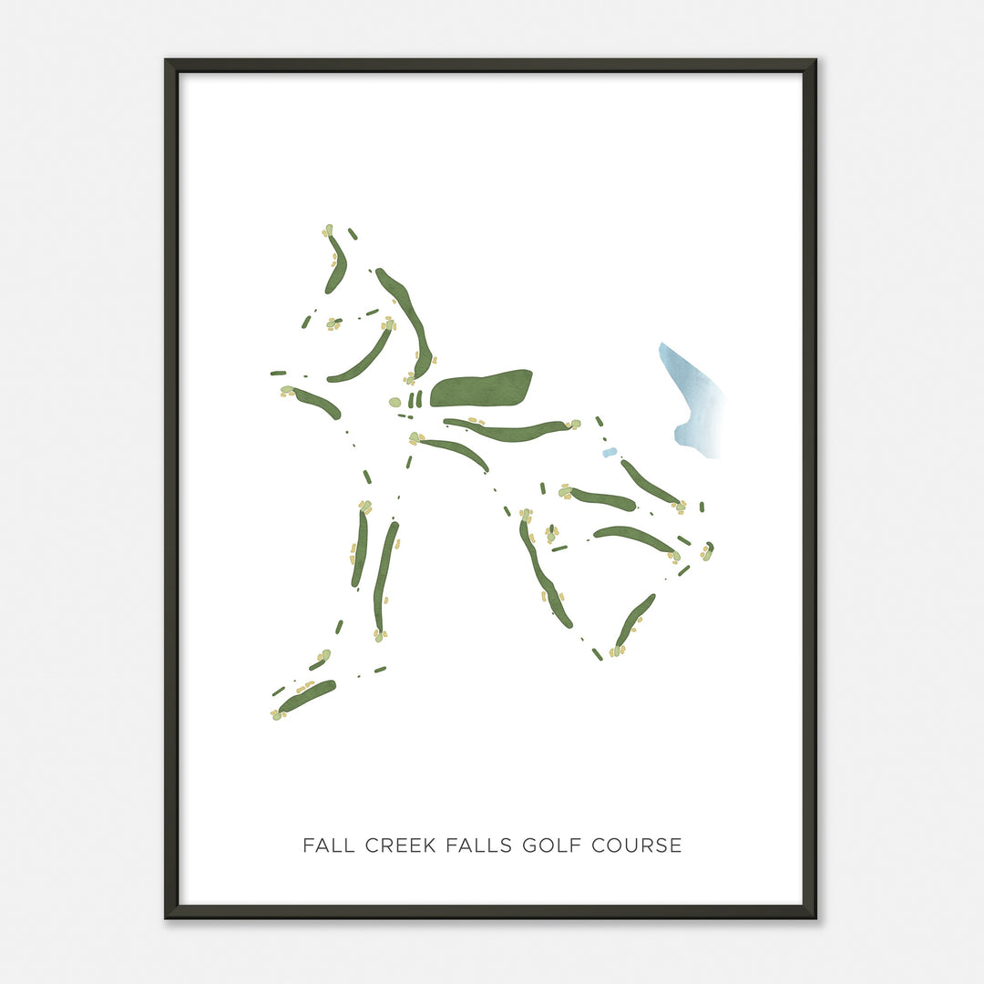 Print of Fall Creek Falls Golf Course Modern Map