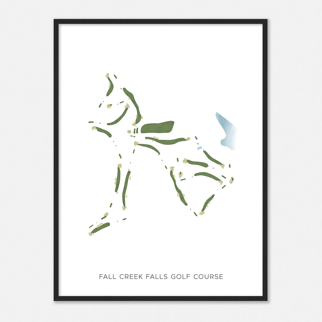 Print of Fall Creek Falls Golf Course Modern Map