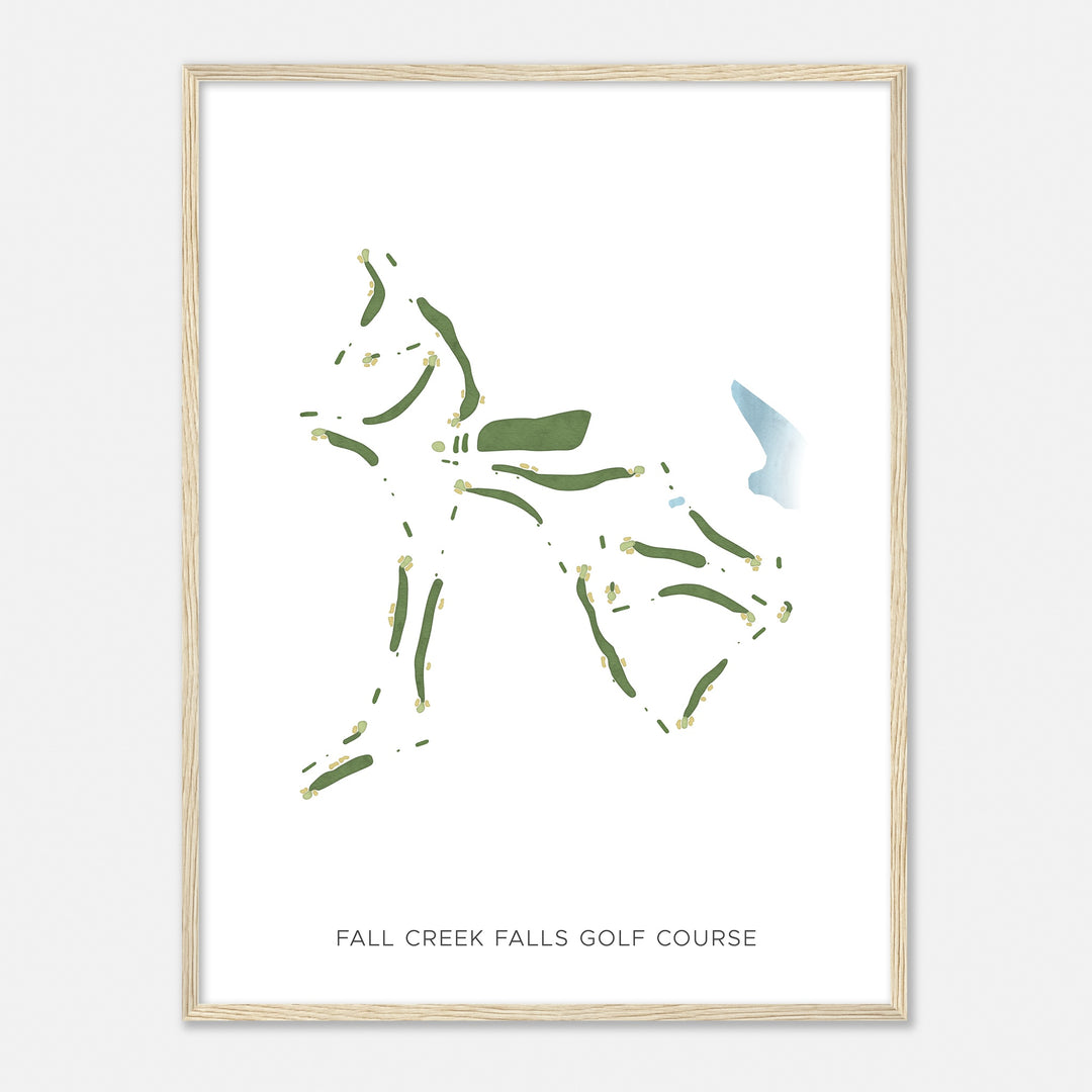 Print of Fall Creek Falls Golf Course Modern Map