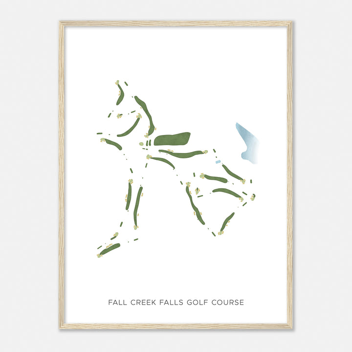 Print of Fall Creek Falls Golf Course Modern Map