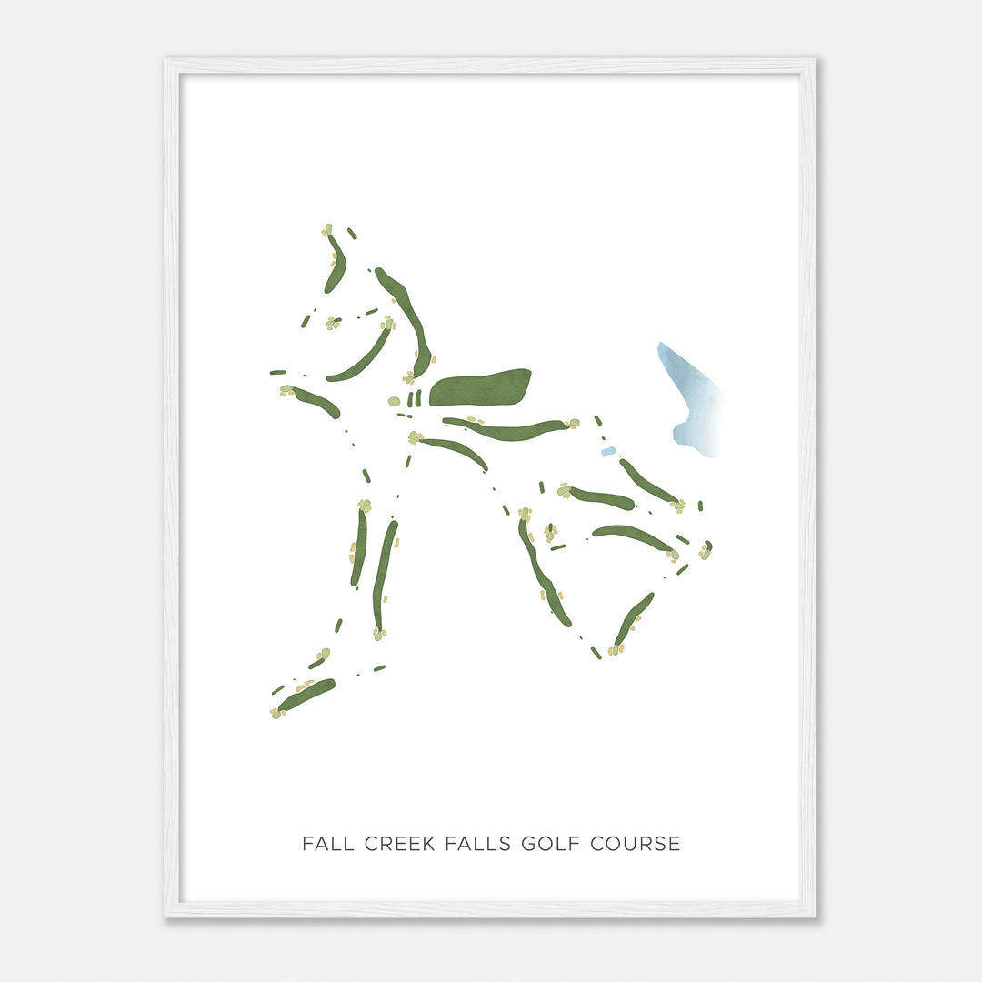 Print of Fall Creek Falls Golf Course Modern Map