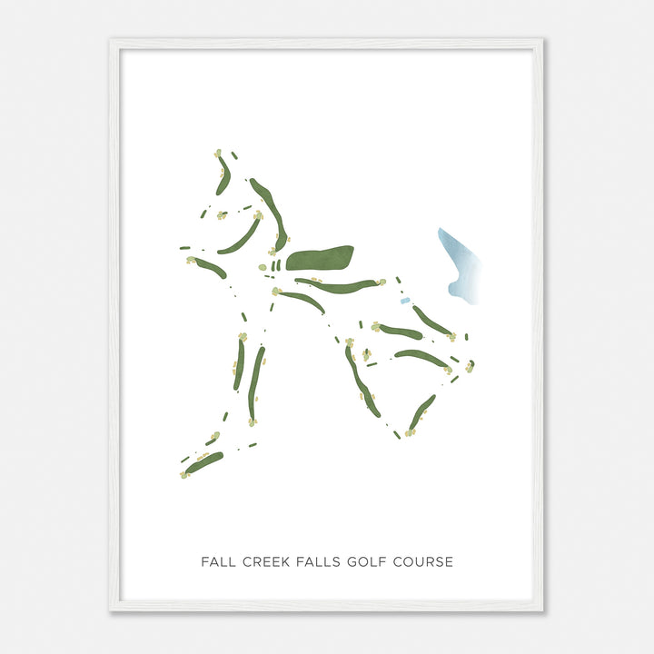 Print of Fall Creek Falls Golf Course Modern Map