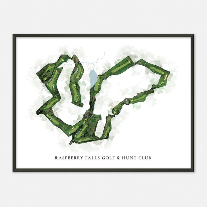 Print of Raspberry Falls Golf & Hunt Club Classic Map