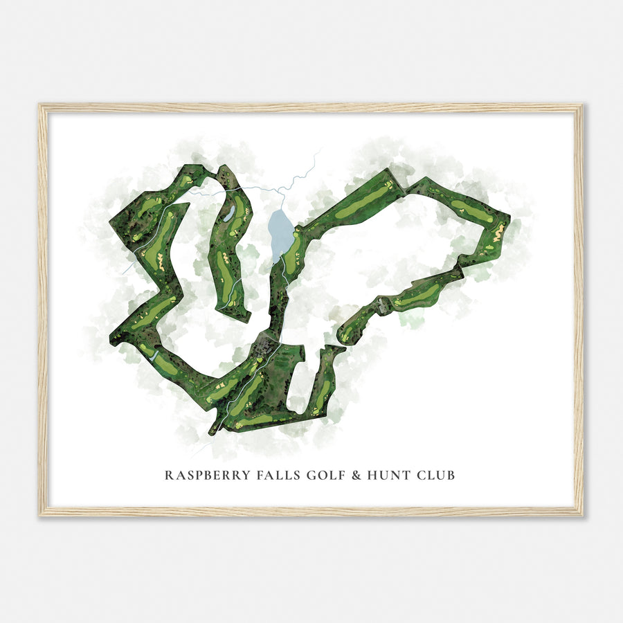 Print of Raspberry Falls Golf & Hunt Club Classic Map