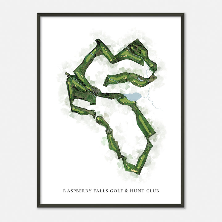 Print of Raspberry Falls Golf & Hunt Club Classic Map