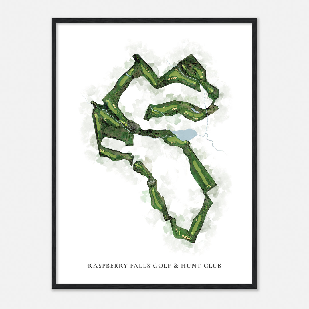 Print of Raspberry Falls Golf & Hunt Club Classic Map
