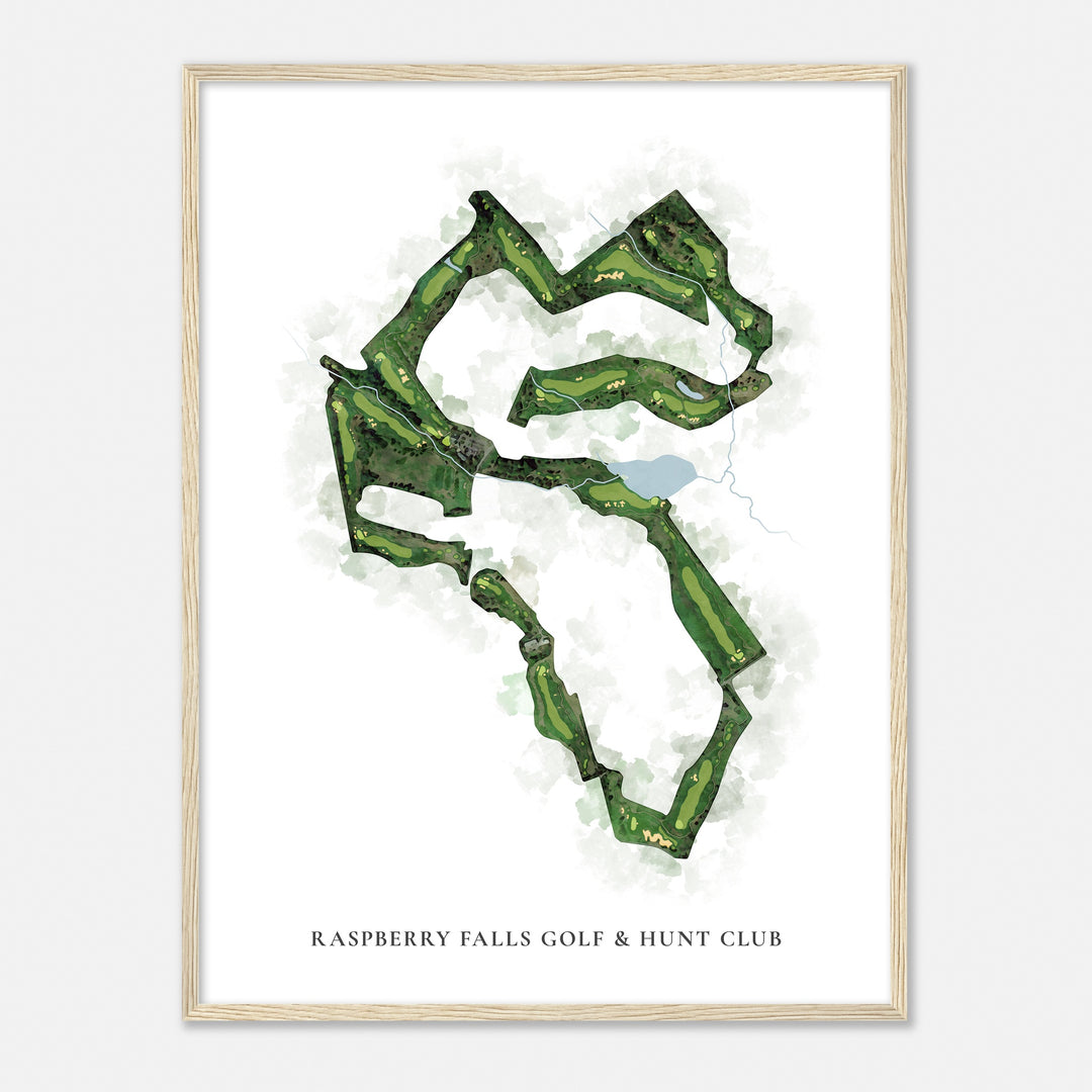 Print of Raspberry Falls Golf & Hunt Club Classic Map