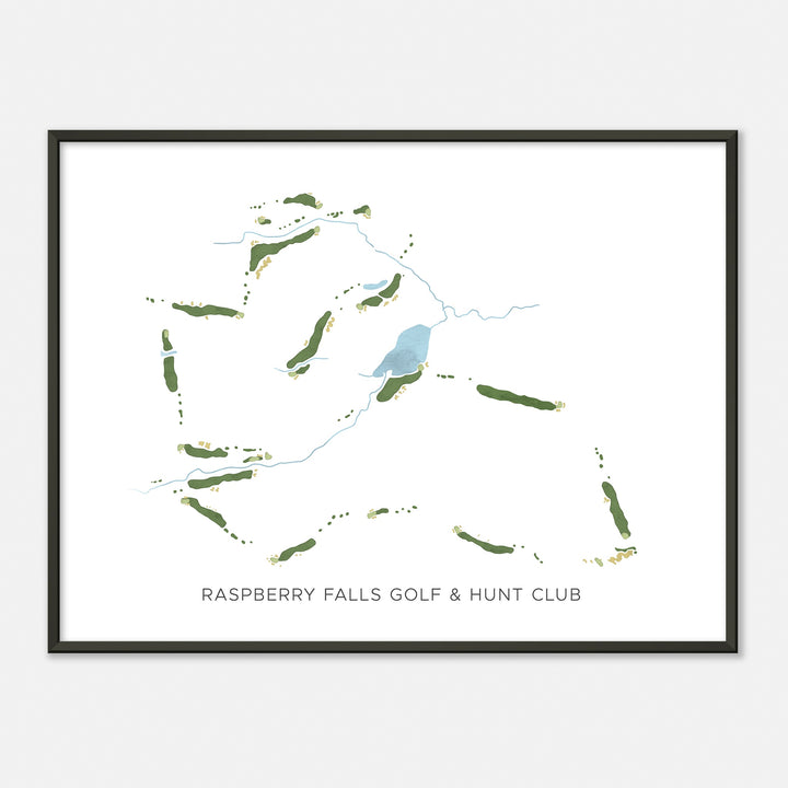 Print of Raspberry Falls Golf & Hunt Club Modern Map