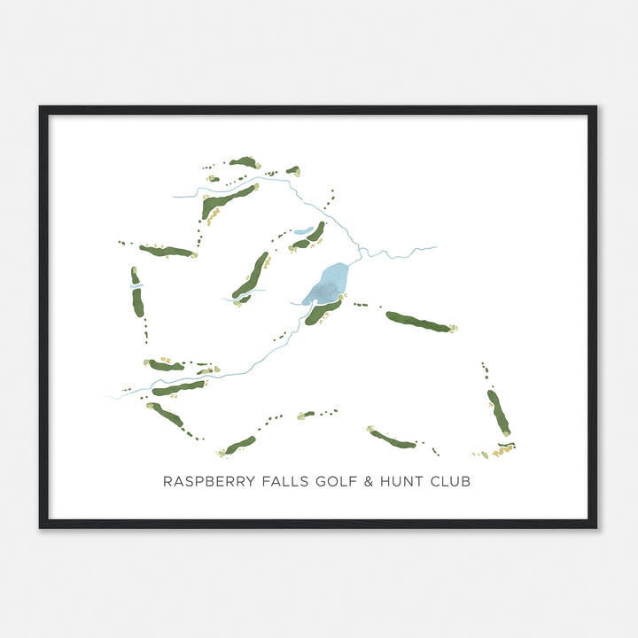 Print of Raspberry Falls Golf & Hunt Club Modern Map