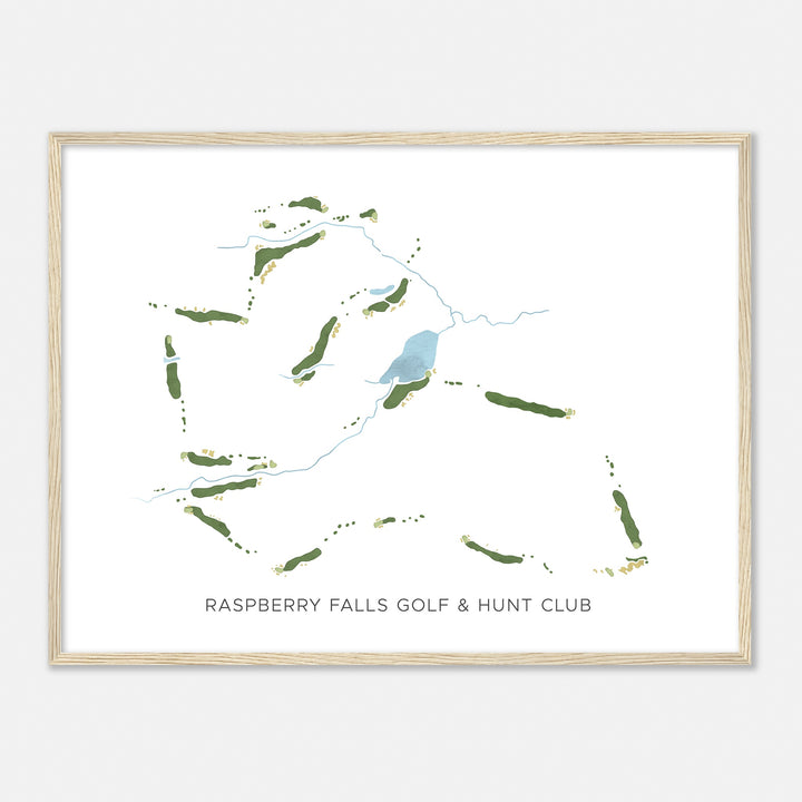 Print of Raspberry Falls Golf & Hunt Club Modern Map
