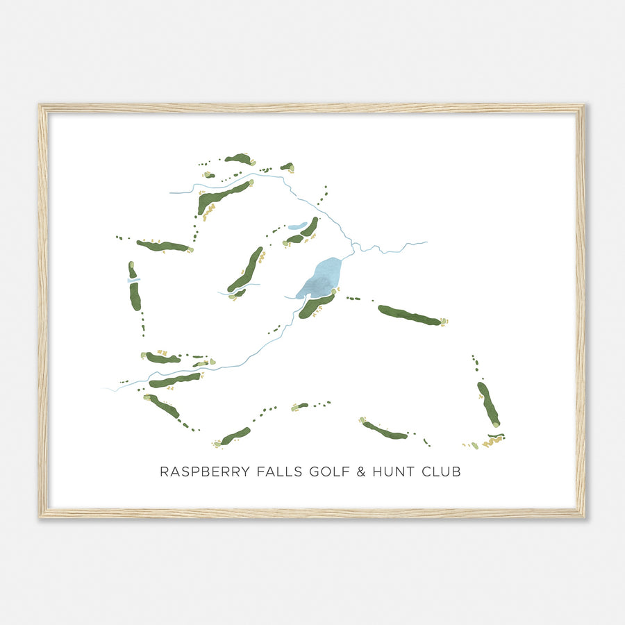 Print of Raspberry Falls Golf & Hunt Club Modern Map